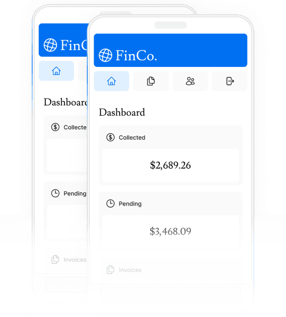 screenshots of dashboard of mobile version